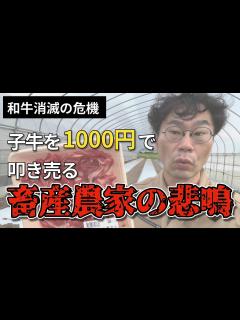 [x]和牛消滅の危機 子牛を1000円で叩き売る畜産農家の悲鳴 - YouTube