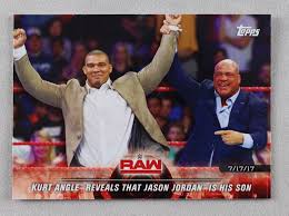 Kurt Angle Jason Jordan WWE Pro Wrestling Trading Card WWF Topps ...